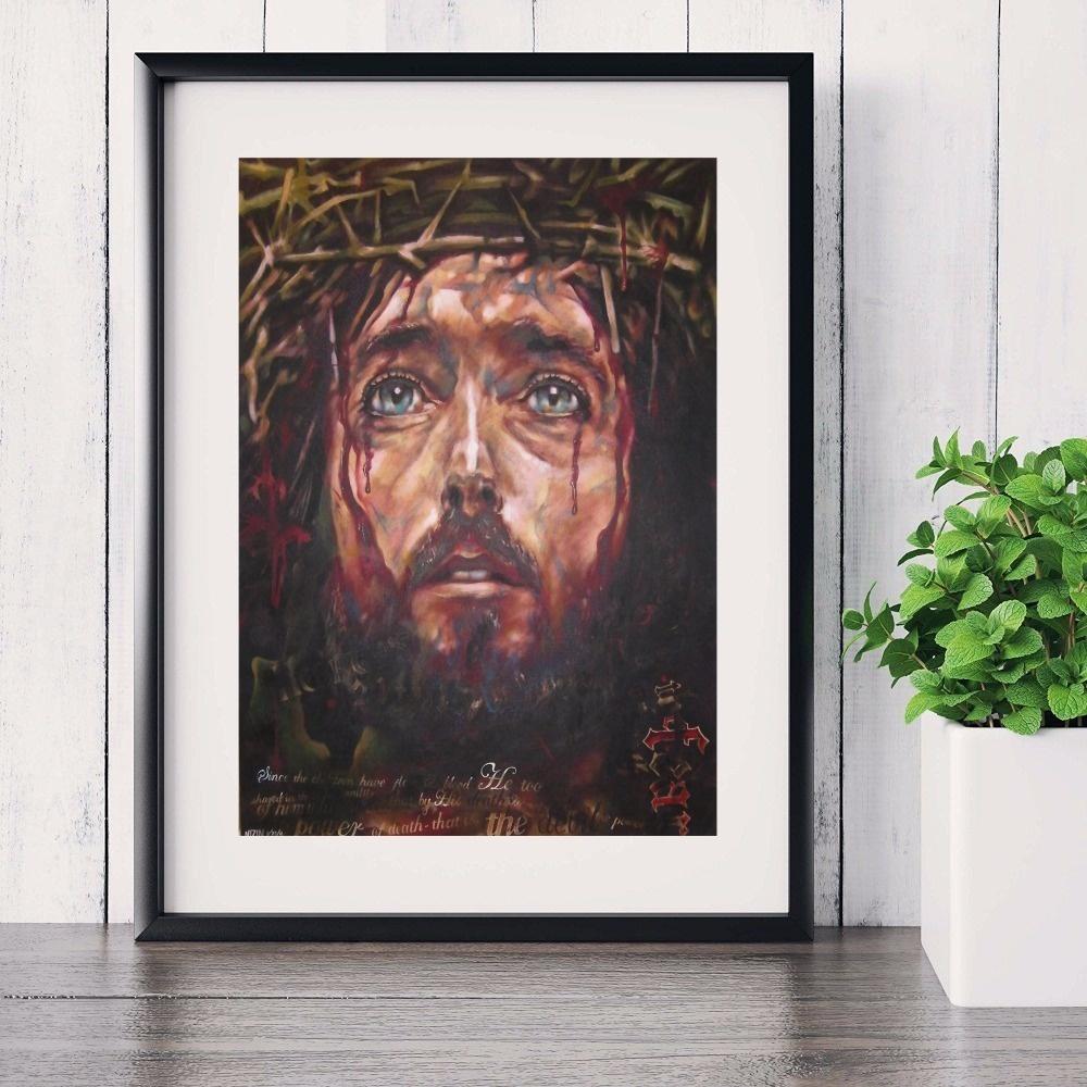 Ježíš Kristus zářící portrét Plátno Umělecká reprodukce Obraz Plakát Obrazy na zeď do pokoje Dekorativní domácí dekorace Obraz Bez rámu