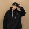Herren Oversized Hoodie Schwarz Mode Herren Print Übergröße Hoodies mit Kapuze 5XL Kapuzenpullover für Herren Freizeitkleidung Herren Sweatshirt