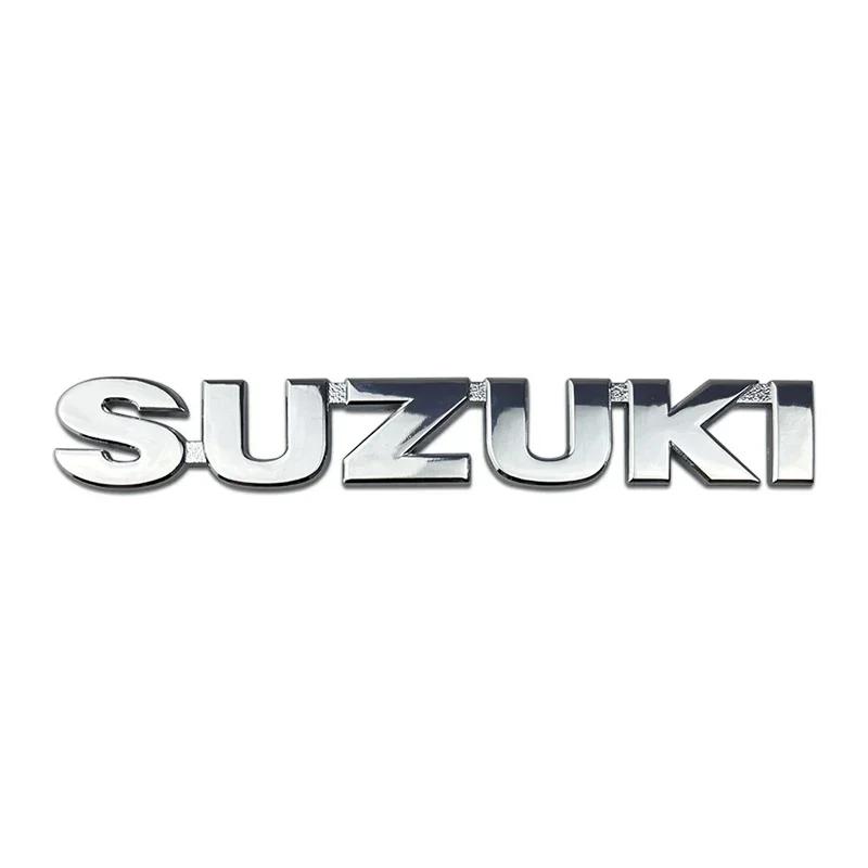 3D Metall Auto Heckemblem Aufkleber für Suzuki Swift Sport Jimny Grand Vitara Alto SX4 Alivio Samurai Bandit Seitenemblem Dekoration silber