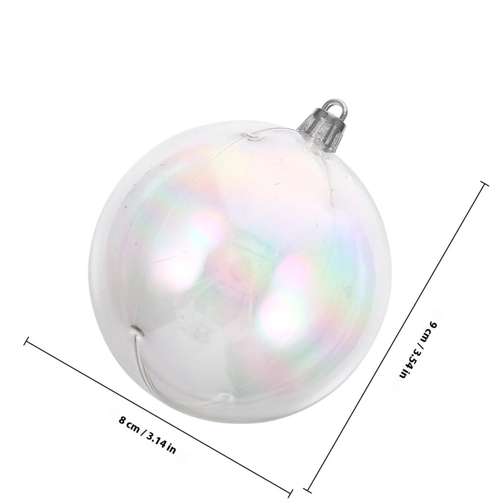 6Pcs Iridescent Christmas Ball Ornaments Hanging Decorations Xmas Tree Decorative Balls Party Supplies Xmas Hanging Decor