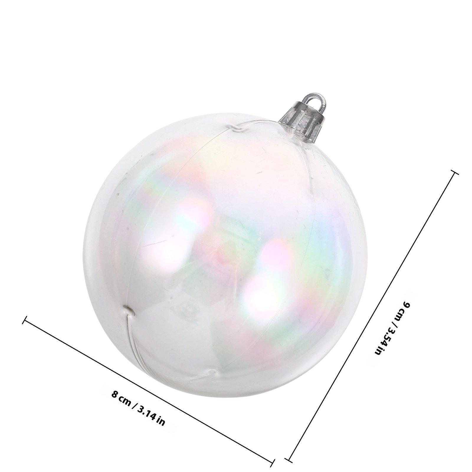 

6Pcs Iridescent Christmas Ball Ornaments Hanging Decorations Xmas Tree Decorative Balls Party Supplies Xmas Hanging Decor other прозрачный