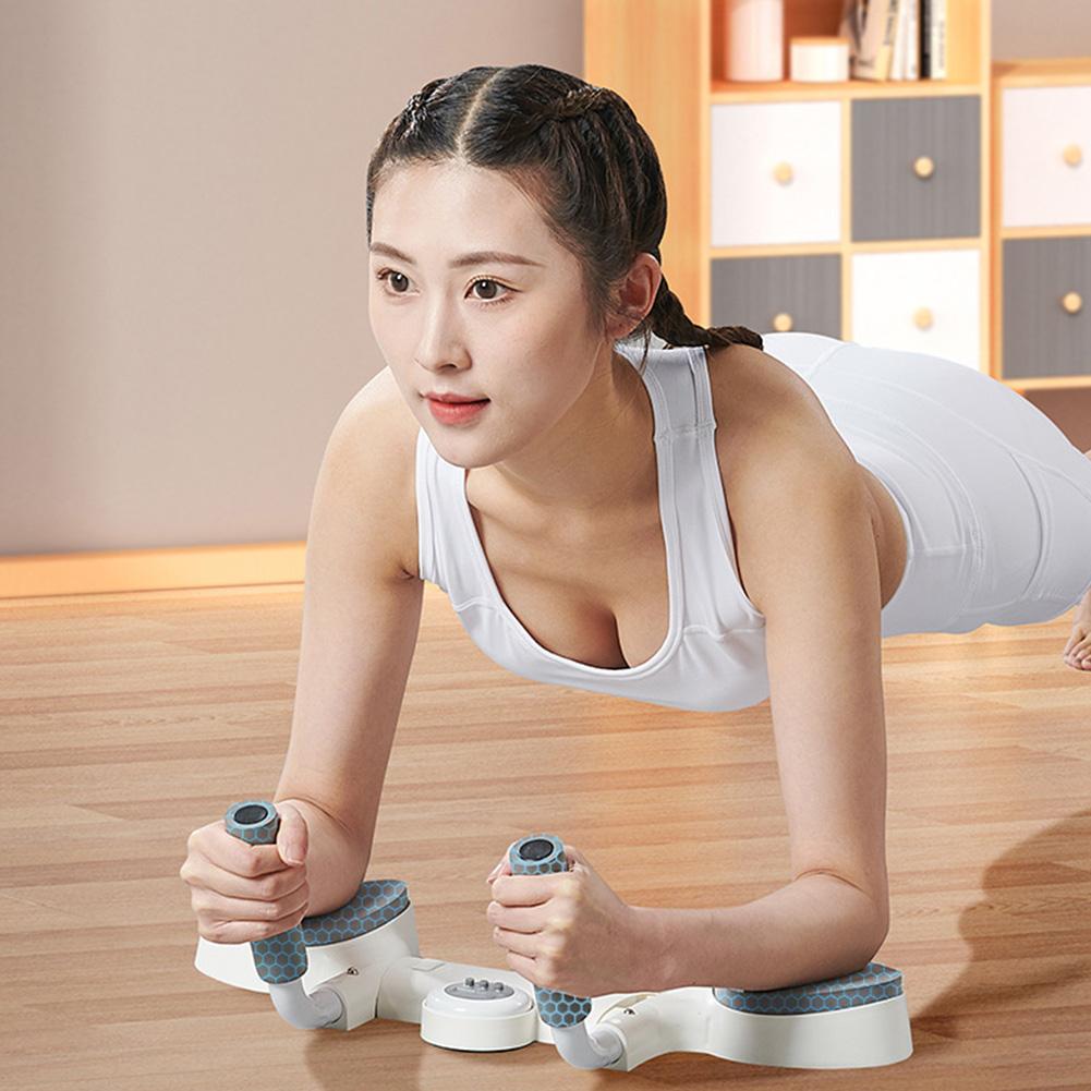 Fitness Plank Support Trainer Multi-Function Flat Support Exercise With Timer Push-up Bar Aids Portable Abdominal Core Exerciser