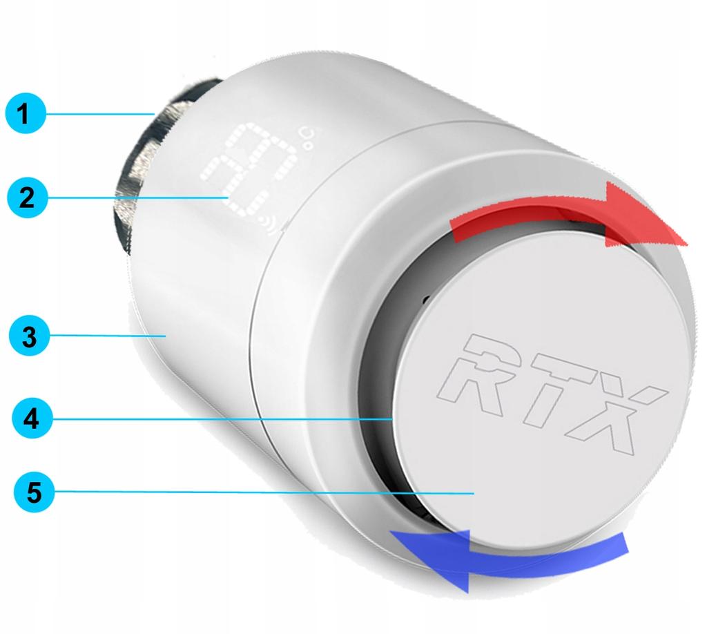 RTX Thermostatic Head Smart Thermostat ZigBee TUYA Smart