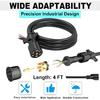7 Way Trailer Cord,4FT Heavy Duty 7 Way Trailer Plug Inline Cord Wire Harness Cable Double Prongs Connector 7 pin Trailer Wiring Harness 4 Feet for