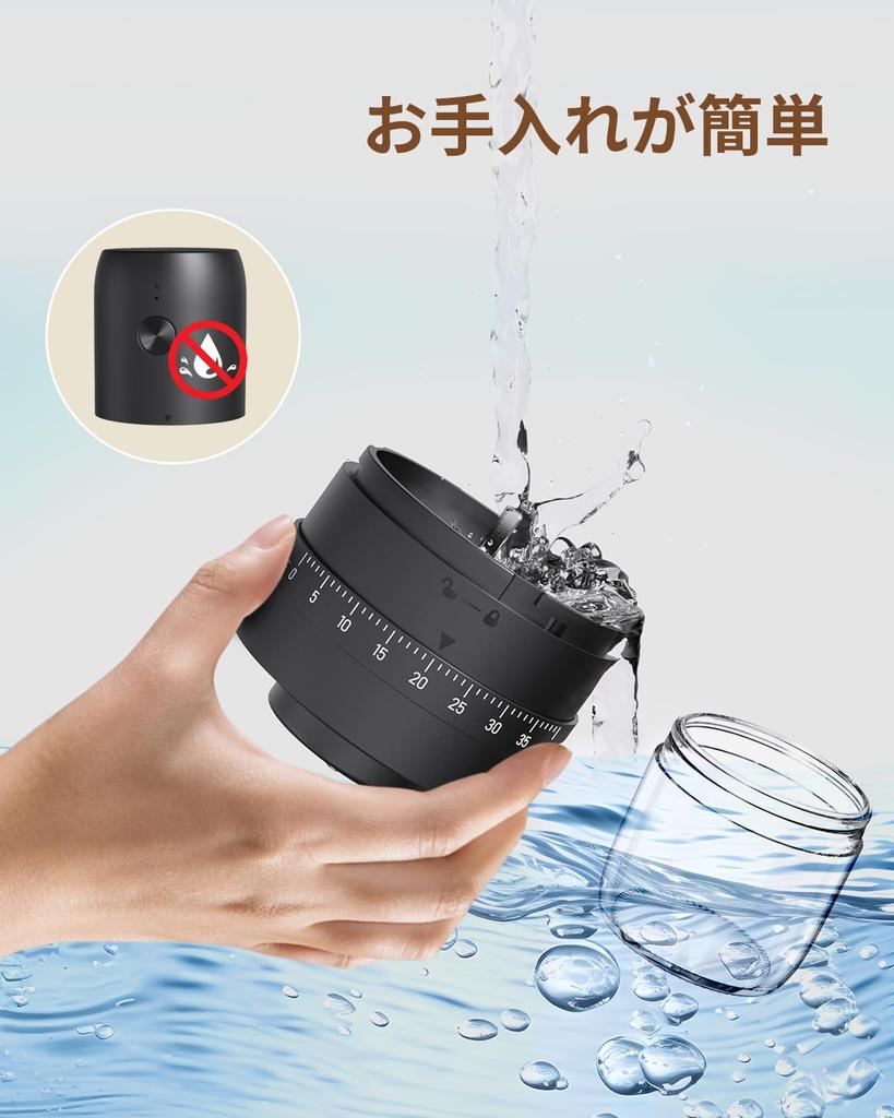 CIRCLE JOY Electric Coffee Grinder, Low-Speed Grinding, Heat-Free Ceramic Grinding Core, Portable Rechargeable Propeller Grinder for Coffee