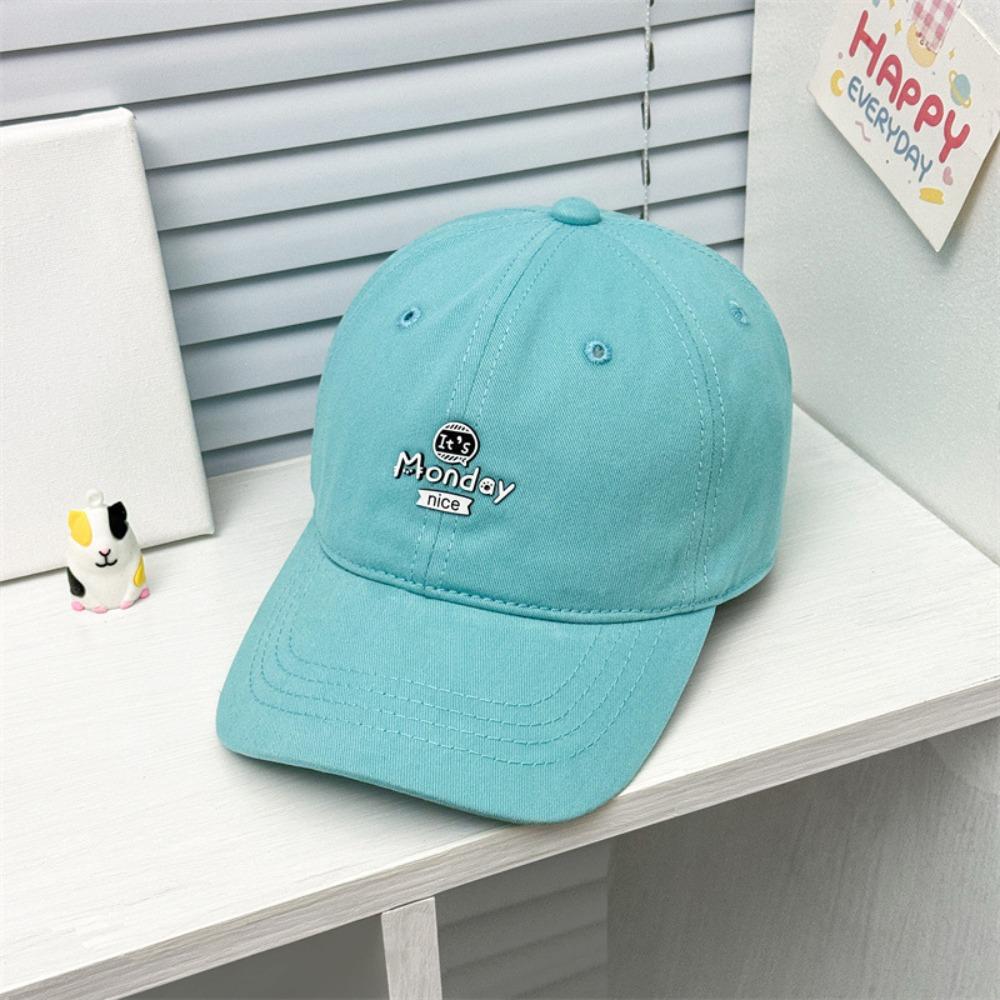 Korean Style Children Candy Color Baseball Hat Letter Embroidery Anti-UV Summer Sun Hat Quick-dry Cute Girls Peaked Cap Baby