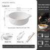White Double-Ear Ceramic Soup Bowl, Large Noodle/Fish Basin, Anti-Scald, High-End Feel for Home Use