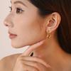 Jewelry Hollow Heart Sticky Pearl Earrings Niche Exquisite Temperament Love Ear Buckle Plated 18K Gold Earrings Women