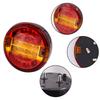 Biqing 2PCS Trailer Tail 20 LED Round Hamburger Brake Lights Waterproof Truck Rear Lights Stop Indicator Lamps for 12V 24V Trailer Truck Lorry Caravan