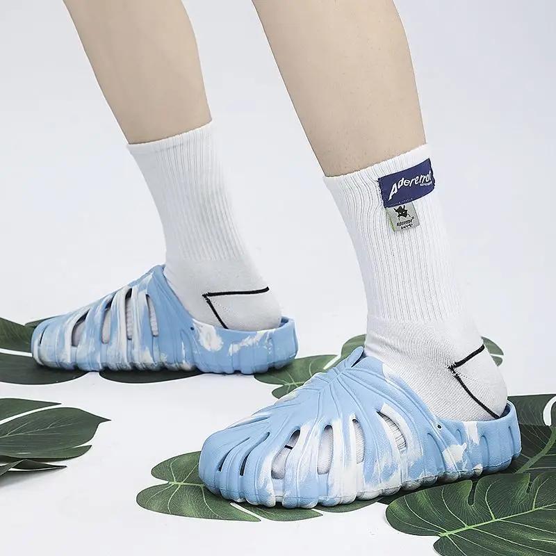 Hole Sandals Man Outdoor Beach Shoes Platform Cheap Liquidation Y2k Fun High Quality Eva Summer Sale Slippers for Men