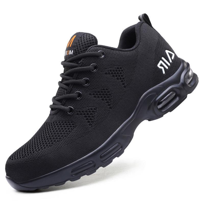 

Летняя тканая мужская рабочая защитная обувь, мужская антизапаховая, дышащая, противоударная, противопрокольная обувь со стальным носком, износостойкая обувь, защитная обувь 40 чёрный