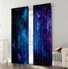 2PC Galaxy Starry Night Curtains - Cosmic Nebula Print Window Drapes for Boys Bedroom Gaming Room Decor