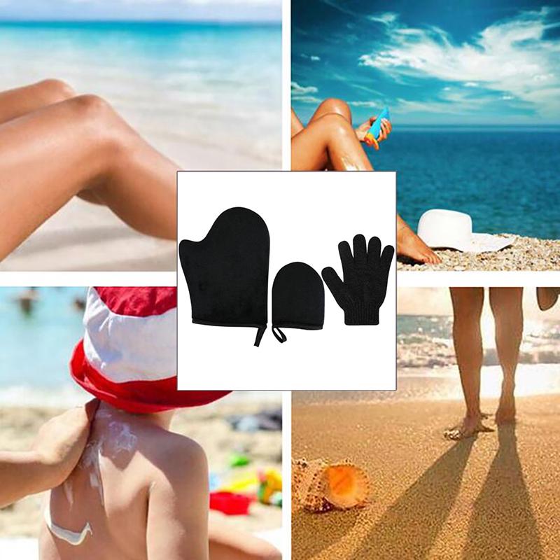 3 Stück Körperreinigungshandschuh Wiederverwendbarer Körper Selbstbräuner Applikator Bräunungshandschuhe Creme