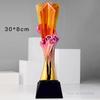 Customized Resin Crystal Trophy, Engraved Upscale, Annual Meeting Outstanding Employee Award Home Decoration, Creative, New, 1Pc