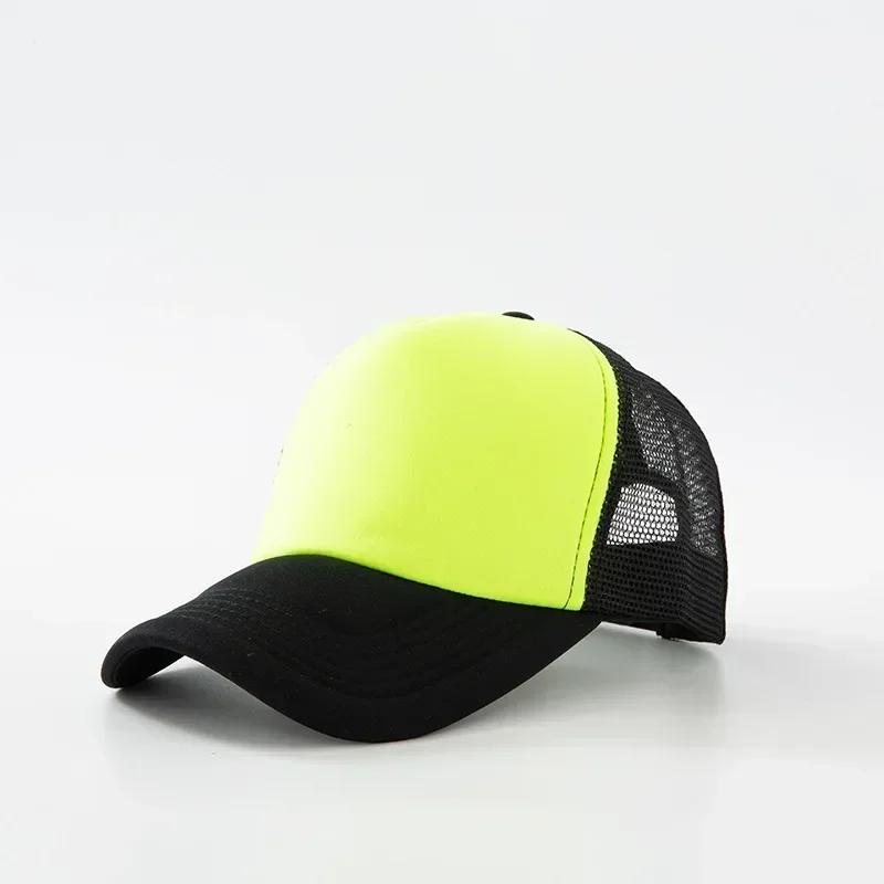 Custom Hat with Logo Printing Polyester Mesh Trucker Hat Adjustable Dad DIY Logo Baseball Cap for Men Women