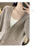 Stylish Women's V-Neck Wool Cardigan - Autumn/Winter Knitwear Sweater