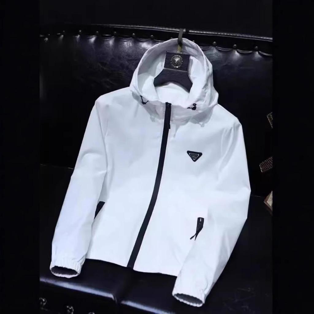 Kurtka męska z kapturem w stylu europejskim 2024: Lekki luksus, modny, prosty – idealny na wiosnę/jesień