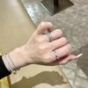 Medieval Court Style Light Luxury Niche Retro Flower Pattern Hollow Ring With Diamonds Advanced Design Index Finger Ring