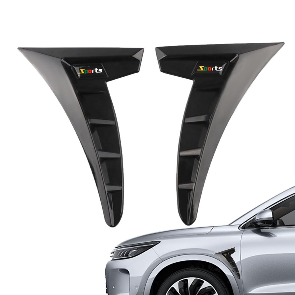 

Наклейка для боковых крыльев автомобиля 1 пара Автомобильная наклейка Декоративный спойлер решетки Автомобильный экстерьер Боковое крыло Украшение Для ежедневного использования чёрный