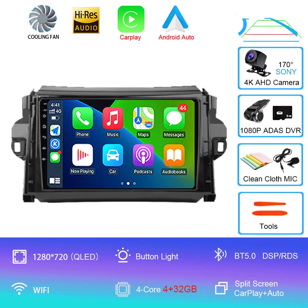 Android 14 For Toyota Fortuner 2 2015 2016 2017 2018 2019 2020 Car Radio Stereo Multimedia Navigation GPS Carplay 2 din Headunit