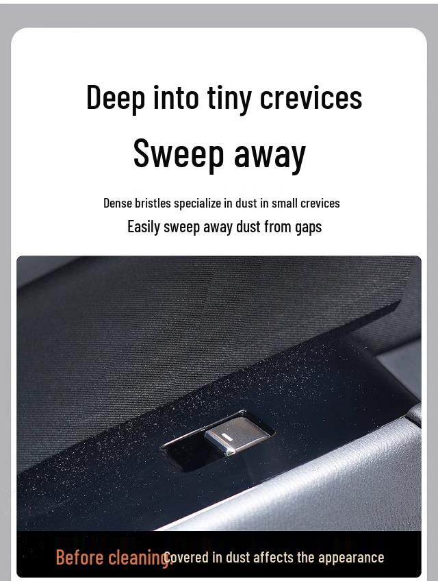 Miękka szczotka do kurzu do wnętrza samochodu i nawiewów