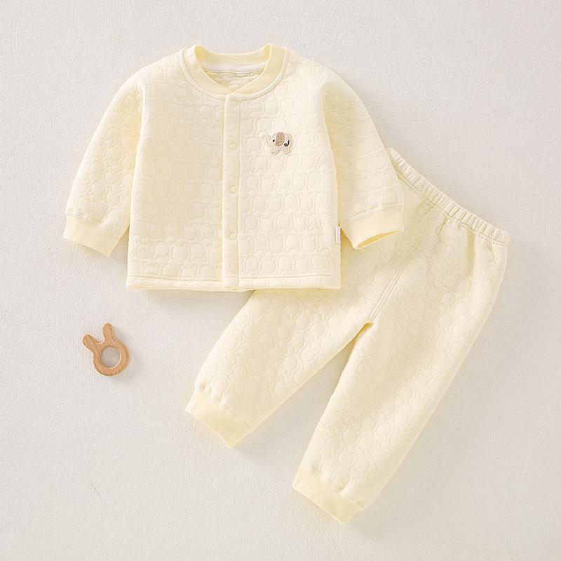 Infant Winter Cotton Underwear Set: Thick, Warm, Two-Piece for Boys & Girls