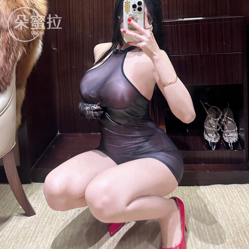 Hot and Sexy Tight-fitting Perspective Hip Skirt Erotic Underwear Adult Female Sex Temptation Pure Desire Large Size Manufacturer F679
