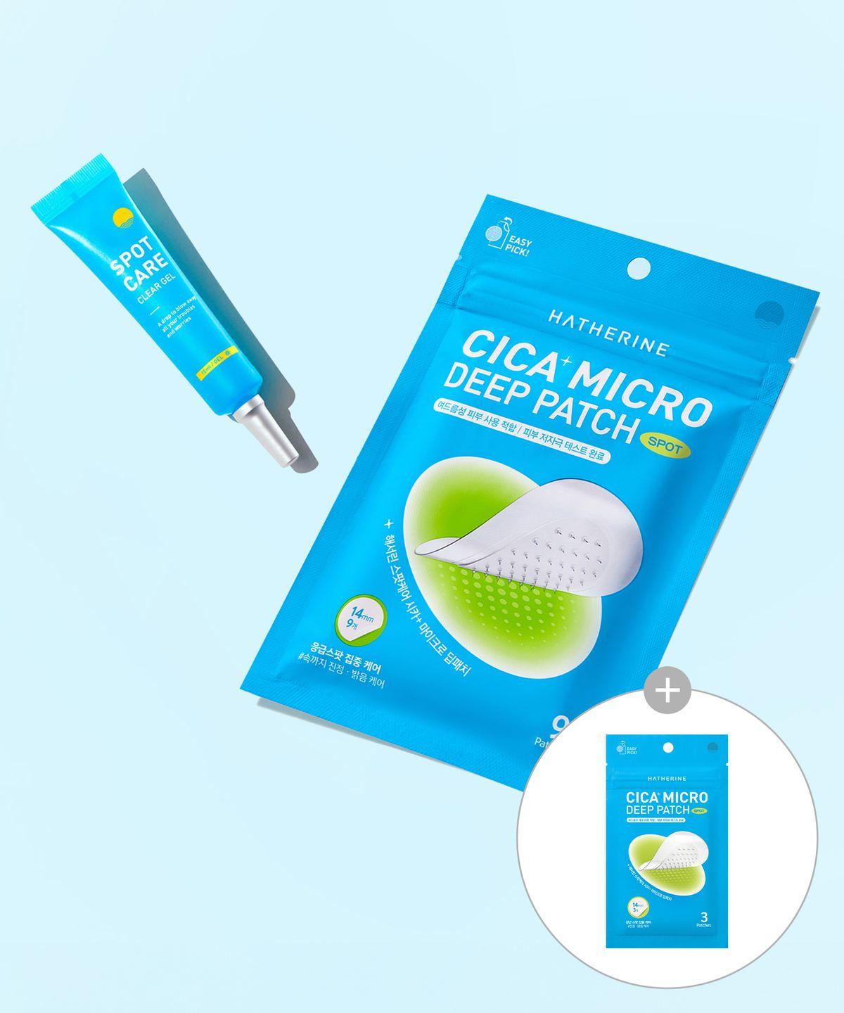 [SET] Spot Care Cica Plus Micro Deep Patch + Spot Care Clear Gel 15ml [Free Gift: 3 Extra Deep Patches]