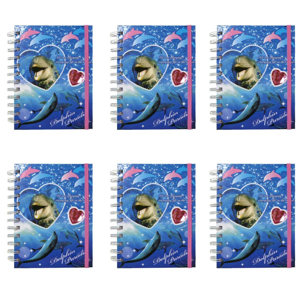 Castle Enterprise S Дельфін Кільцевий Зошит 100 5 6 Зошитів у Пачці (Червоний), Сторінки, Кишені, (Оптова закупівля) [Японський сувенір/Фестиваль/Подія/Дитячий