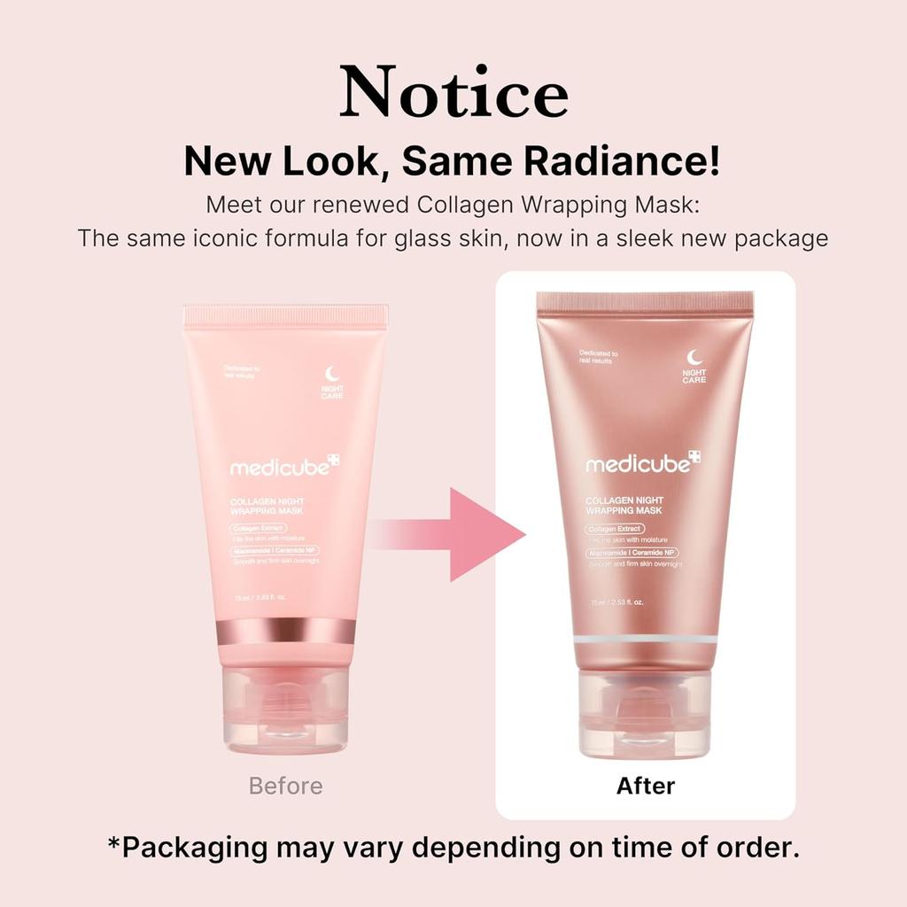 Medicube Collagen Night Wrapping Mask 75ml Set (+Jelly Brush)