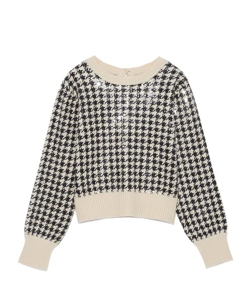 Топ из трикотажа с пайетками Lily Brown LWNT224803 Клетка F Женский 7833₽