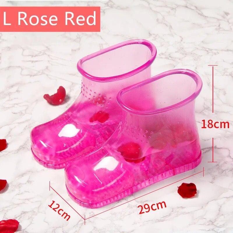 

Женская обувь для замачивания ног, ванна, массажная обувь, релаксационные ботильоны, подошва с акупунктурной точкой, домашний уход за ногами, горячая вода L розы красного