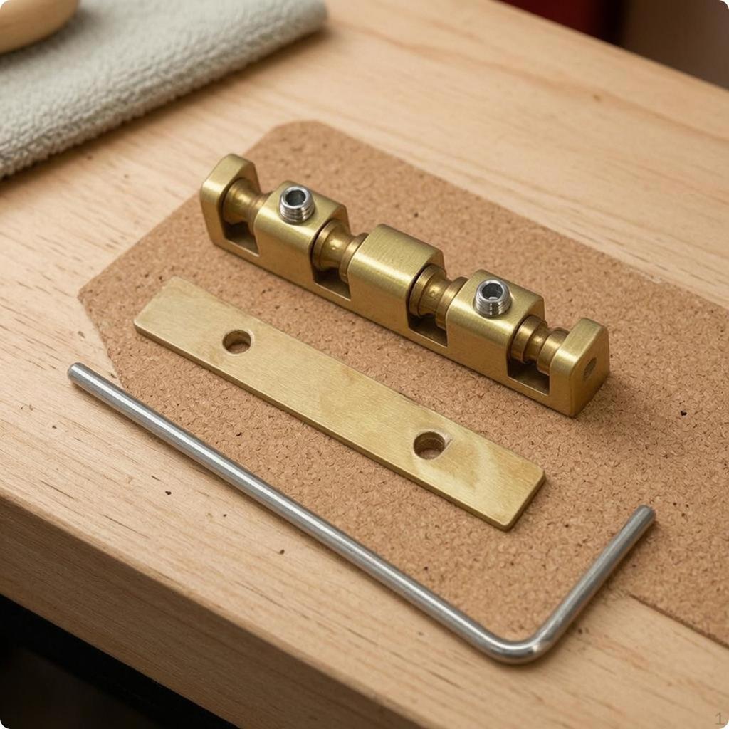 Bass Bridge Nut Adjustable Height Roller Instrument Hardware Brass Finish