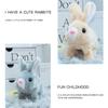 Simulated Electric Rabbit Plush Toy Walks and Makes Sounds Little Tie-Dyed Rabbit Doll  Children