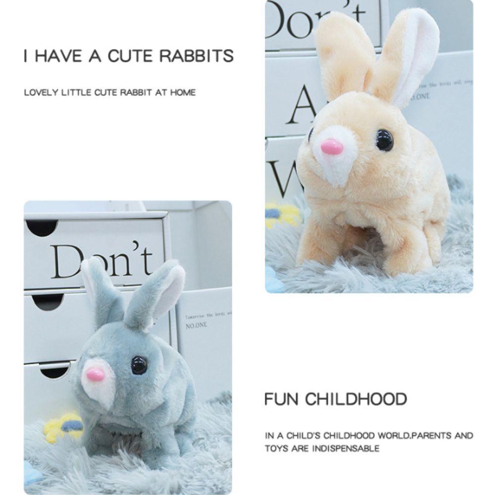 Simulated Electric Rabbit Plush Toy Walks and Makes Sounds Little Tie-Dyed Rabbit Doll  Children