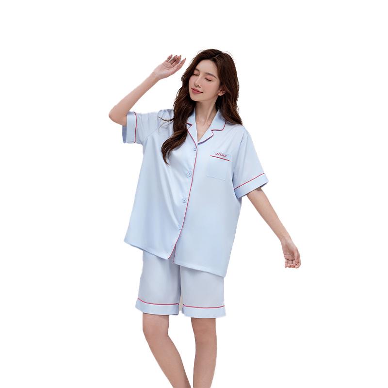 Men's Lyocell Tencel Solid Color Pajamas - Spring/Fall Long Sleeve Set