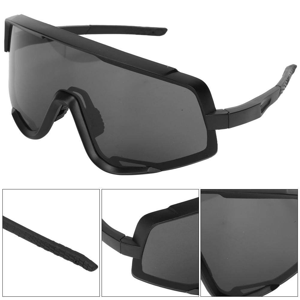 Outdoor Sports Glasses Windproof Cycling Goggles Bicycle Sunglasses for Women Men(Black FrameGray Lens )