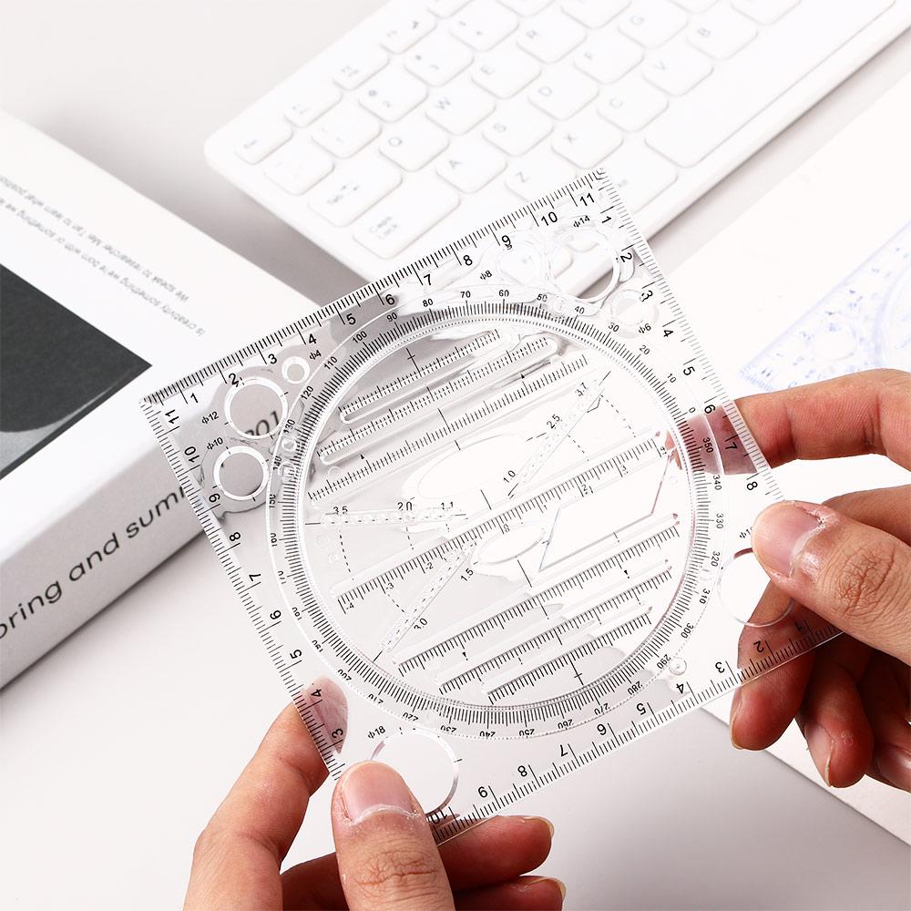 Angle Multifunctional Drawing Ruler Circle Maker Drawing Ruler Geometric Drawing Template