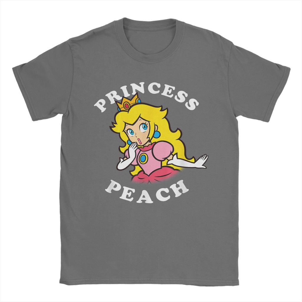 Unisexs Super Marios Princess Peach Big Character Portrait T Shirt Pure Cotton Clothes Short Sleeve O Neck Tees 6XL TShirts