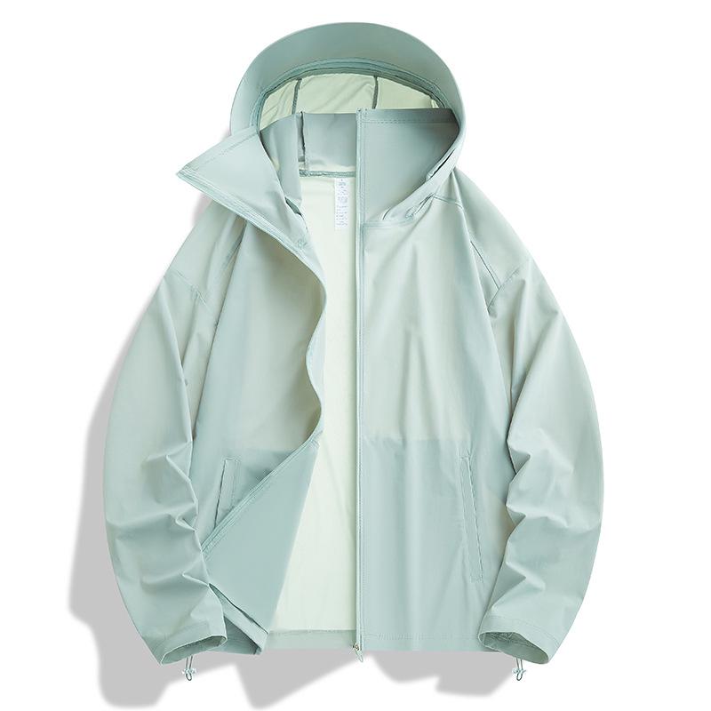 Jaqueta de Nylon com Capuz Leve Unissex 2026: Roupa de Verão Respirável e com Proteção UV