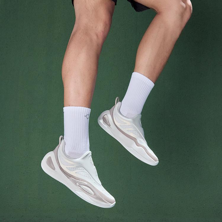 Rigorer S Future Trendy Comfortable Wear-Resistant Non-Slip Low-Top Slip-On Casual Shoes Men Casual Shoes White Brown Z123460101-3
