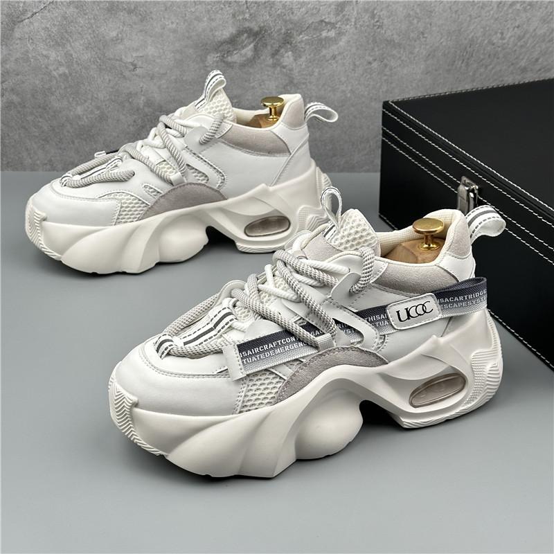 Spring Men Platform Sneakers Mesh Breathable Chunky Shoes Male Trainers Outdoor Sports Shoes Walking Footwear Zapatillas Hombre