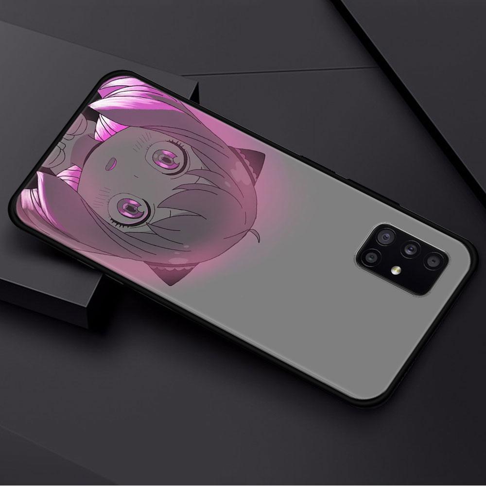 For Samsung A12 A51 A52 A41 A21s A72 A31 A02s A71 A32 4G A73 A53 A52s 5G Print Funda Spy×Family Cute Yor Anya Bright Drawing