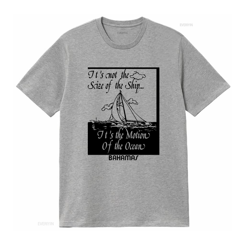 Vintage Its Not The Size Of Ship T Shirt Motion Ocean Large Print vintage Washed Comfortable fashion Soft Unisex Stylish