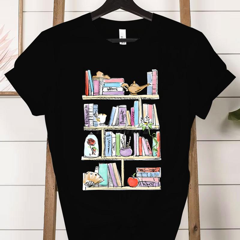 Retro Comfort Funny Reading Tshirts Gift for Book Lover Short Sleeve Tshirt Retro Bookworm Soft Tee Women Bookish Casual Tops
