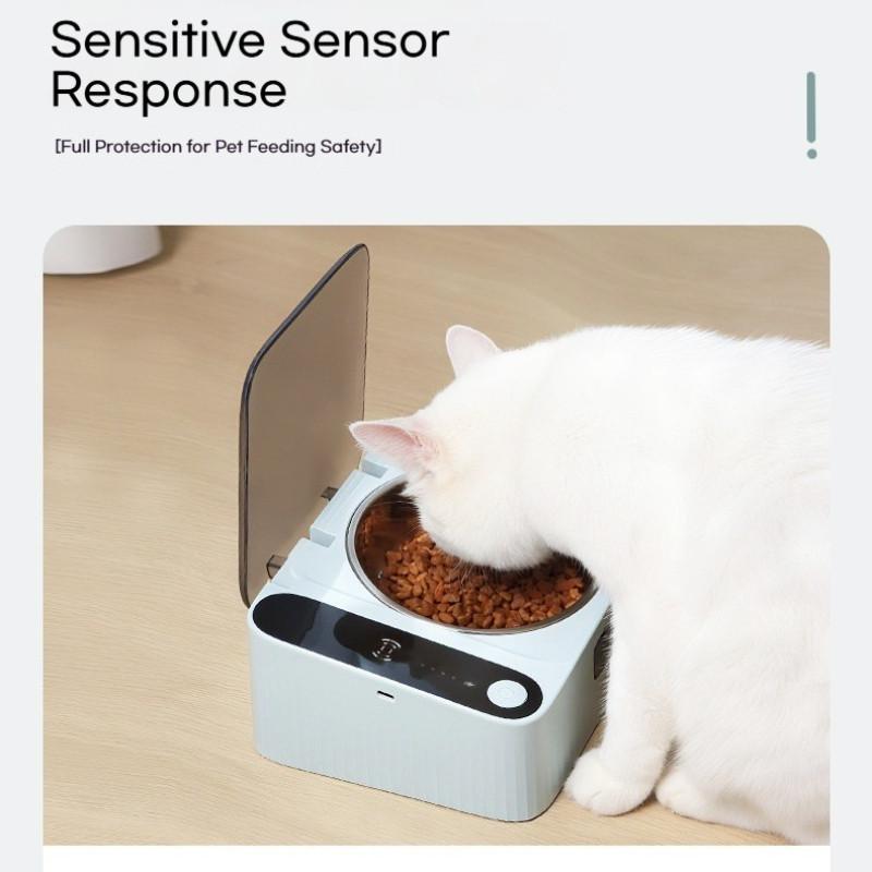 Intelligente Sensor-aktivierte Haustiernapf Edelstahl Haustierfutter Gesundheitsschüssel Feuchtigkeitsbeständig Katzen & Hunde Napf Haustierbedarf