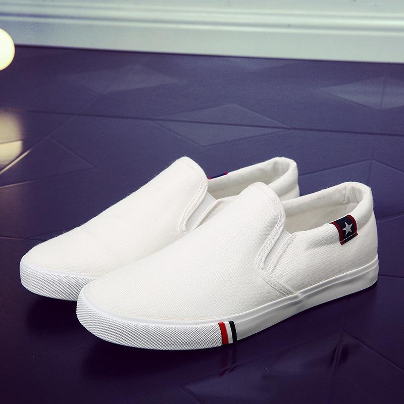 Spring new little white shoes trend one-pedal cloth shoes for men and women breathable casual couples canvas shoes
