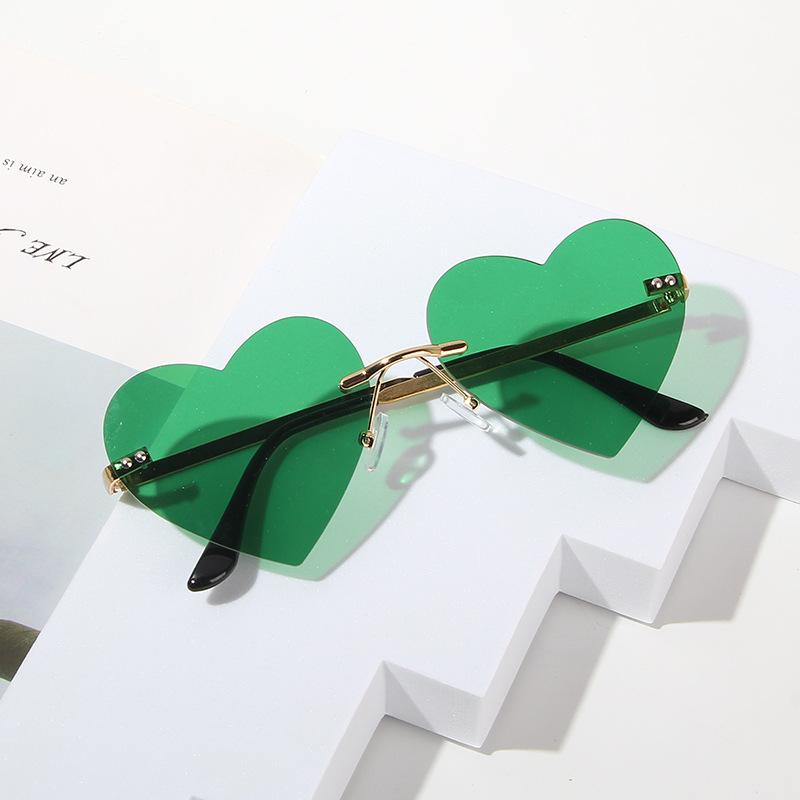 Love Heart Shape Women Sunglasses Rimless Metal Leg New Fashion Designer Sunglasses Female High Quality Sun glasses for Women