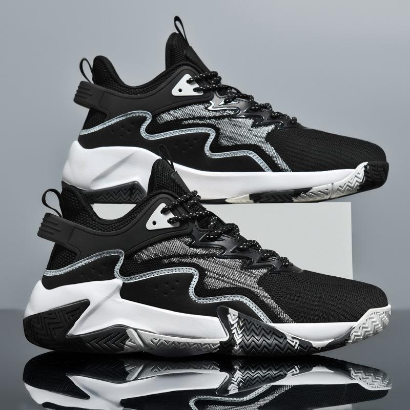 

Sports and leisure shoes men s shoes basketball shoes large size shoes 47-48 size running shoes breathable fly-woven actual combat boots men s sneak 39