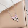 Pink Heart Bowknot Pendants Women's Necklaces New Sweet Bohemian Silver Chains Star Drop Fashion Trend Collar new